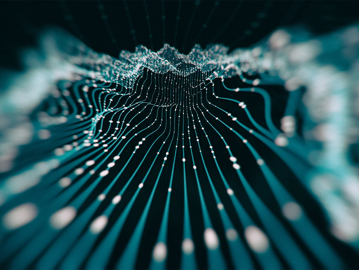 Abstract gravity wave background - 3D rendered image.