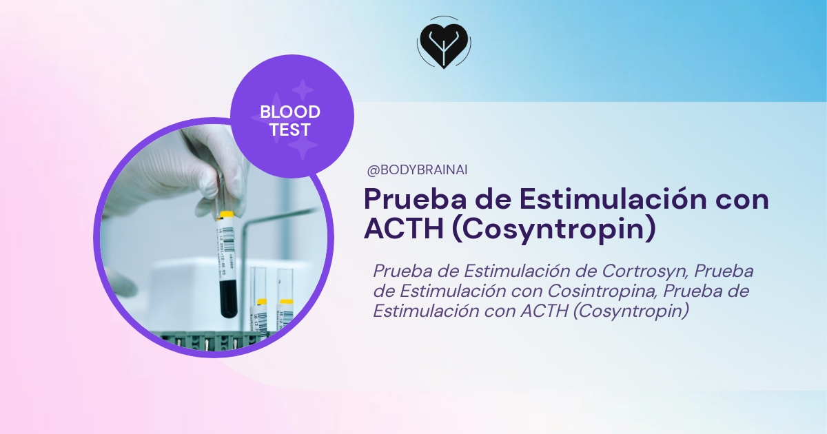 Prueba de Estimulación con ACTH (Cosyntropin)