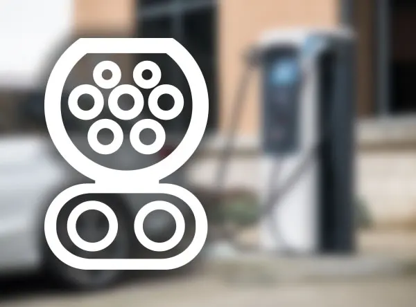 An image of a Type 2 CCS electric car socket/connector.