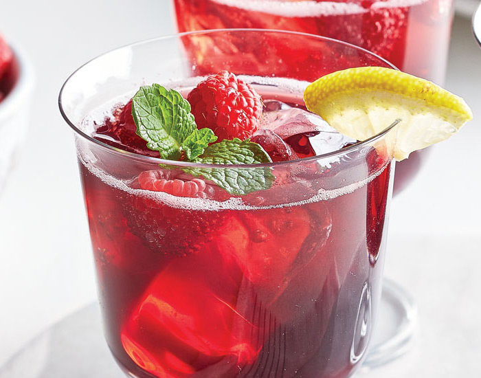 Ruby-berry cocktail with mint: Brimming with fresh berries and mint, these Ruby-Berry Cocktails are a crowd-pleaser!