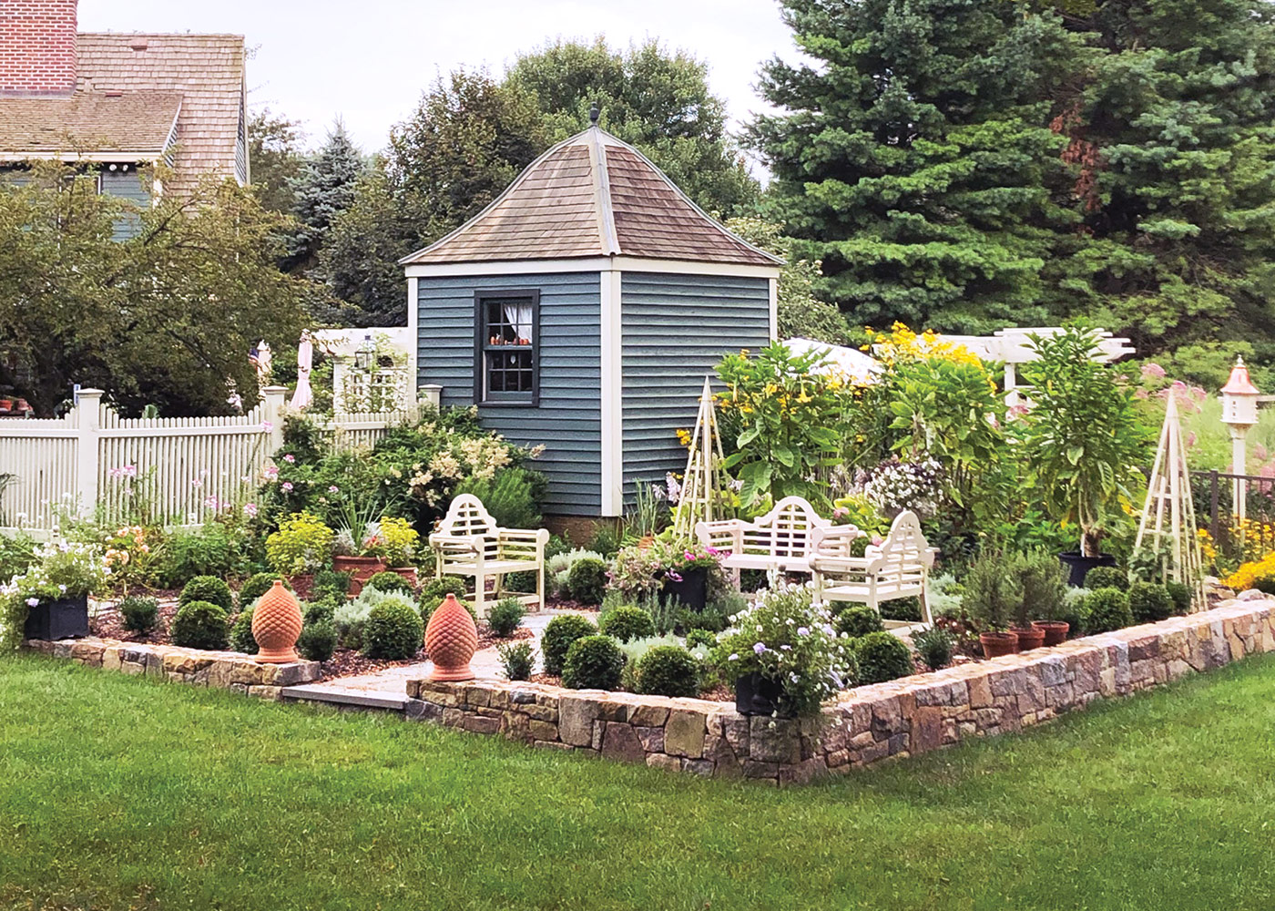 Reader Garden Award runner up Becky Short garden overall view: Practicing organic gardening helps Becky support local pollinators and wildlife.