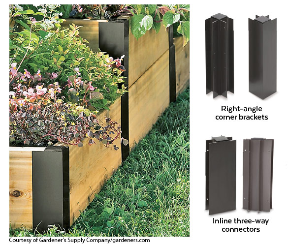 Gardeners supply raised garden bed bracket kits: Customize your raised garden beds with high-quality raised bed corners and connectors from Gardener's Supply.