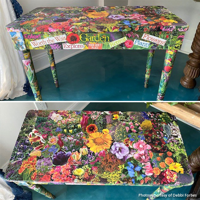 Collaged Piano Bench