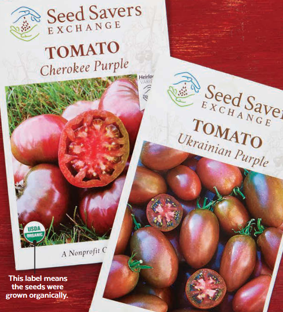 organic seed packet from Seed Savers Exchange