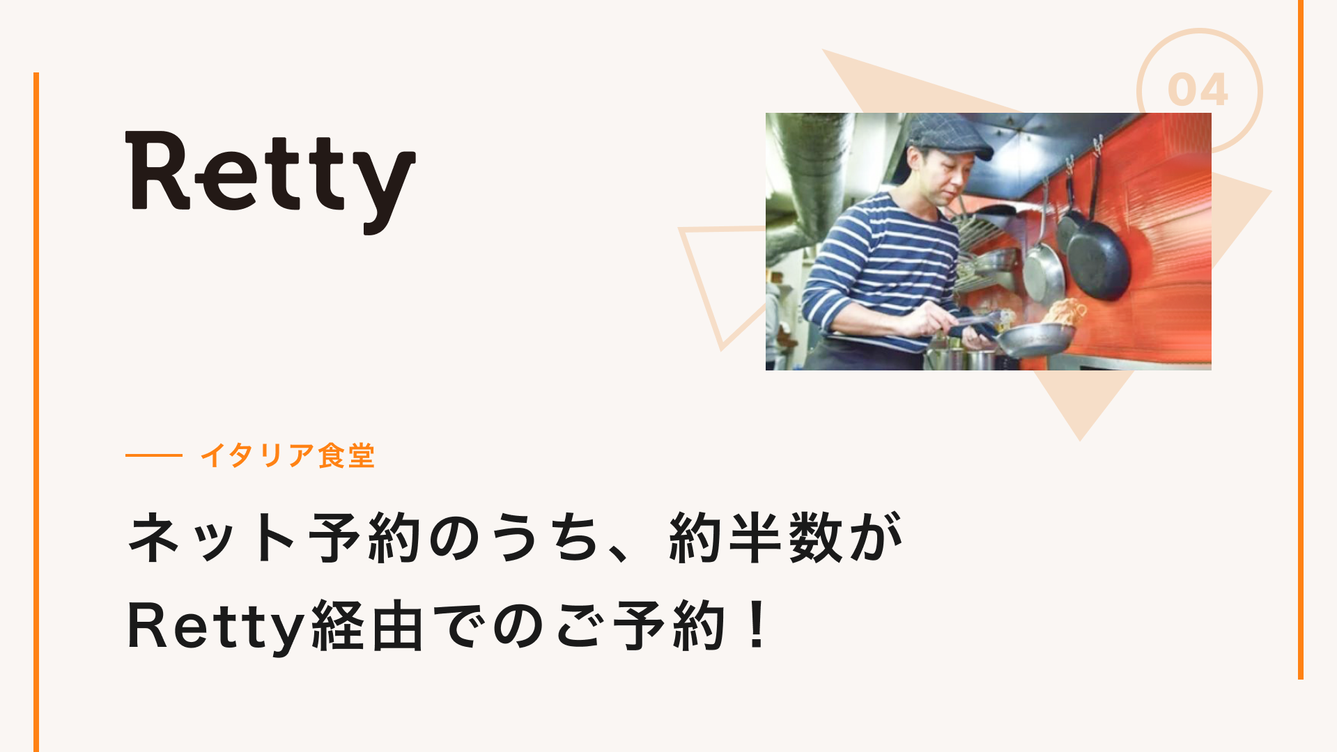 ネット予約のうち、約半数がRetty経由でのご予約!