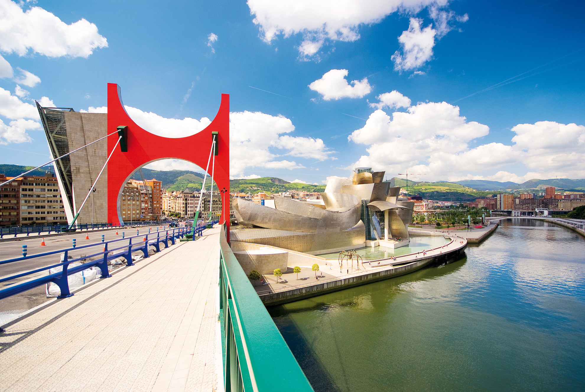A view overlooking the Guggenheim museum in Bilbao