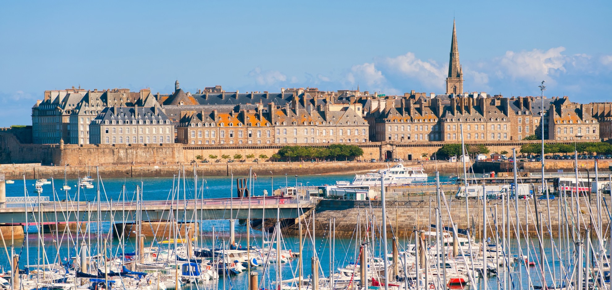 The walls of Intra-Muros around St Malo from the marina © Shutterstock