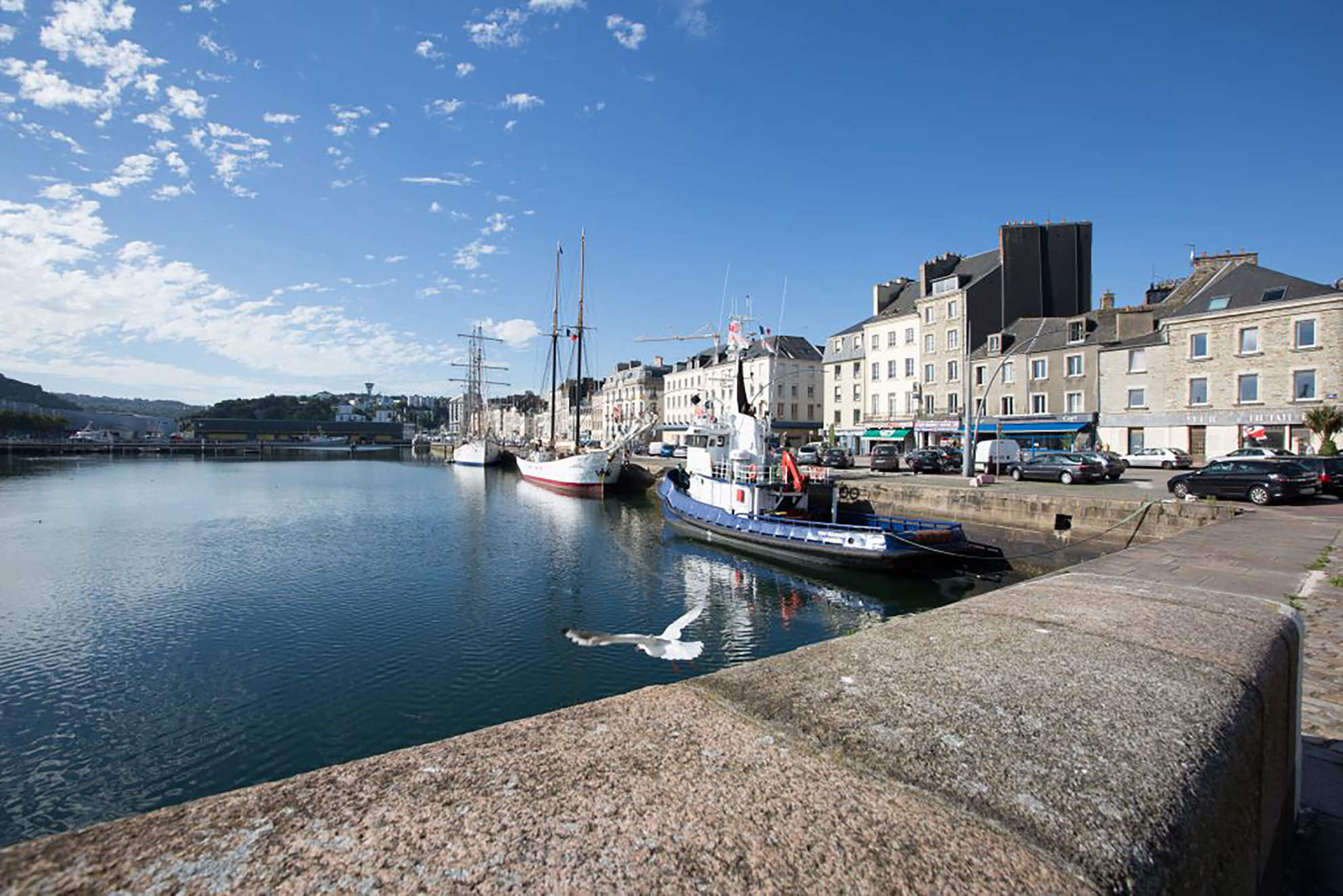 A view of the Cherbourg harbour