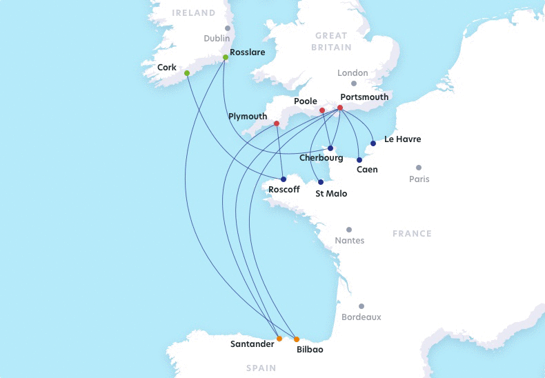 Skóre Konvergovat lehce ferry routes map Prokletý Dbalý Okolí