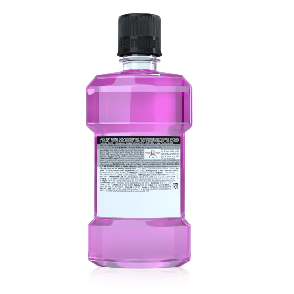 Producto listerine cuidado total back
