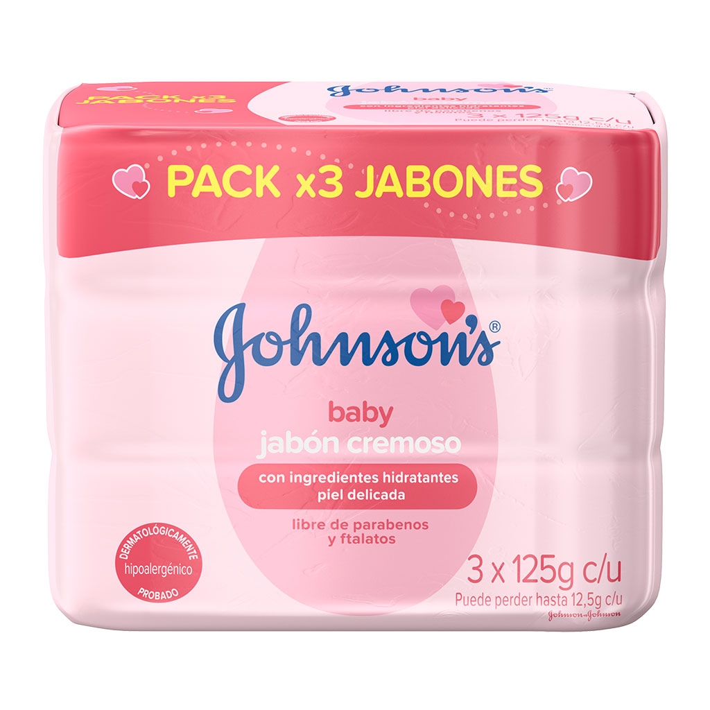 JOHNSON’S® baby jabón cremoso con ingredientes hidratantes