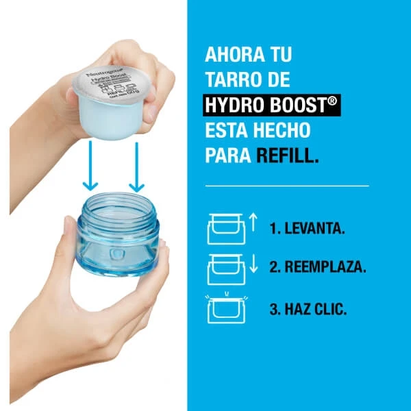 Refill de Crema Hidratante Facial en Gel Neutrogena® Hydro Boost® 50g - Pasos