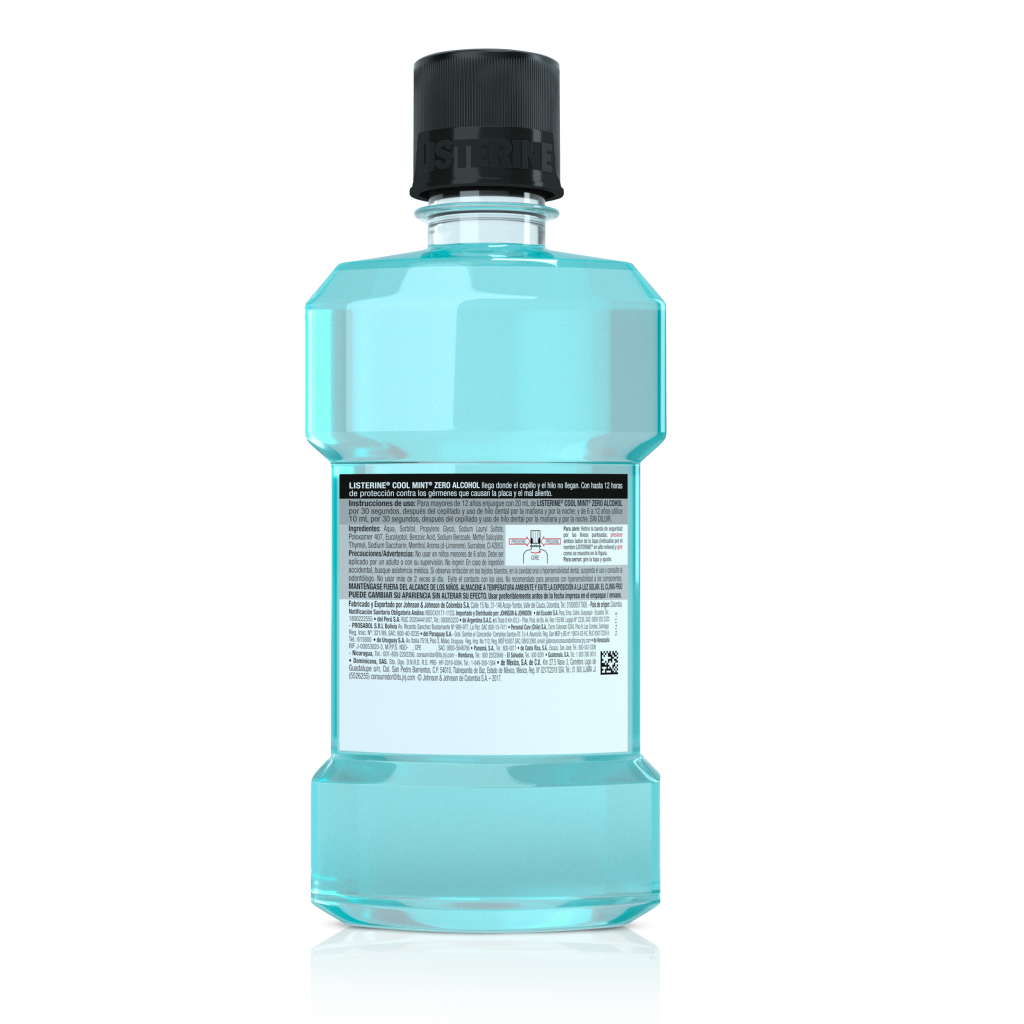Producto listerine coolmint zero back