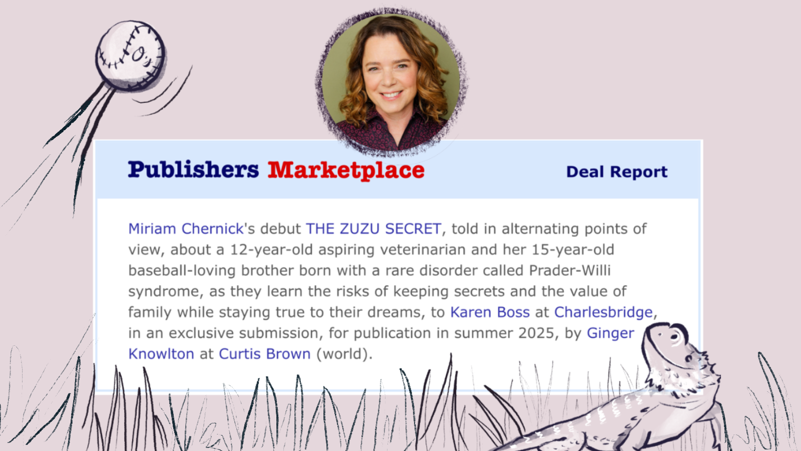 Miriam Chernick The Zuzu Secret Book Announcement
