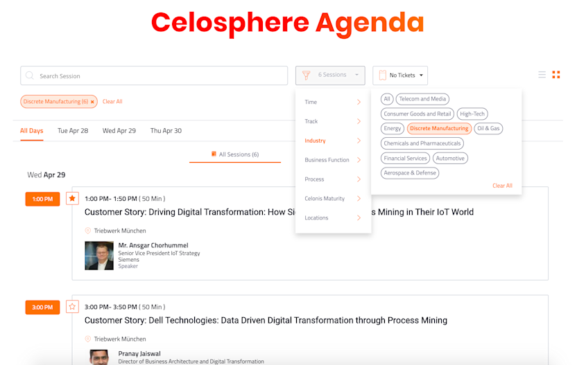Celosphere agenda builder - tags
