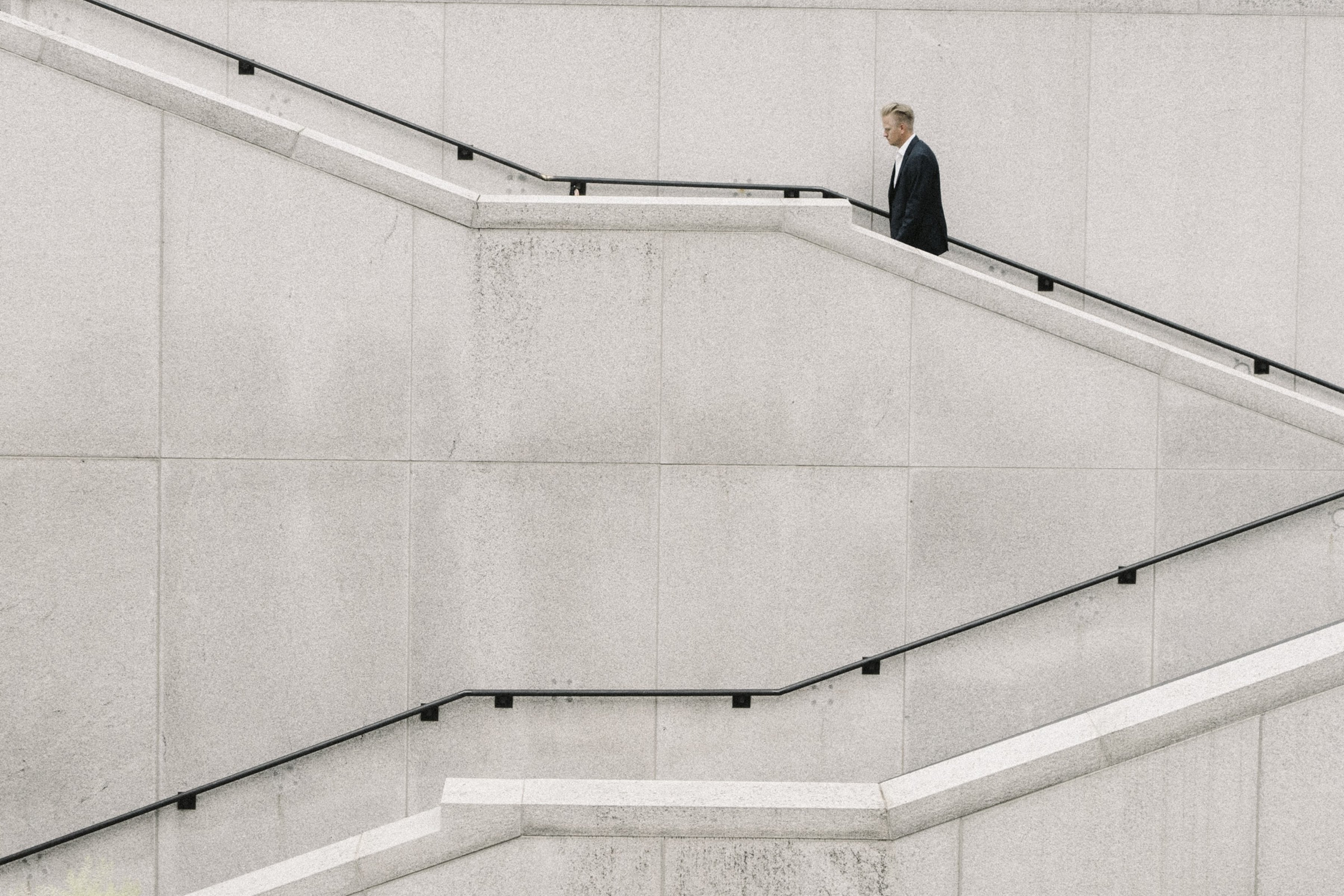 Business Person On Stairs
