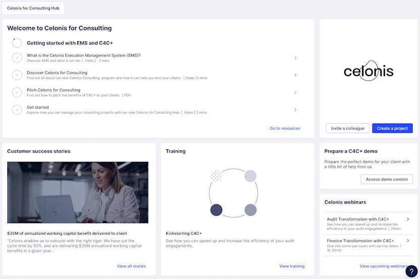 Celonis for Consulting: Introducing the new Celonis for Consulting Hub