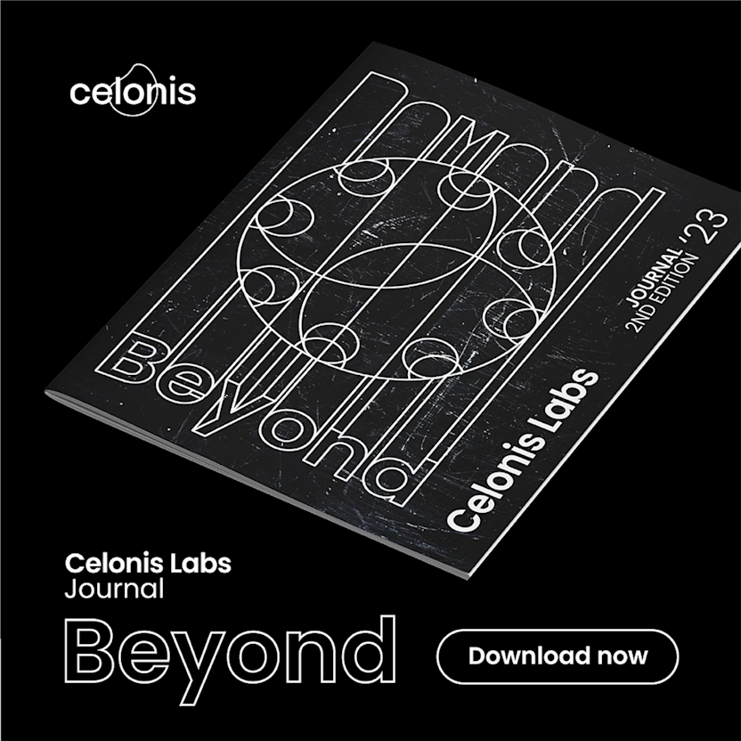230922 Celonis Labs Journal Beyond - Social Image Ads JH V1 Post 1- Launch Beyond Journal 1080x1080 A