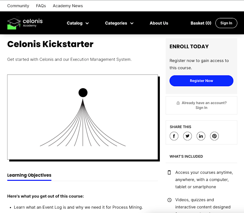 Celonis Kickstarter screenshot