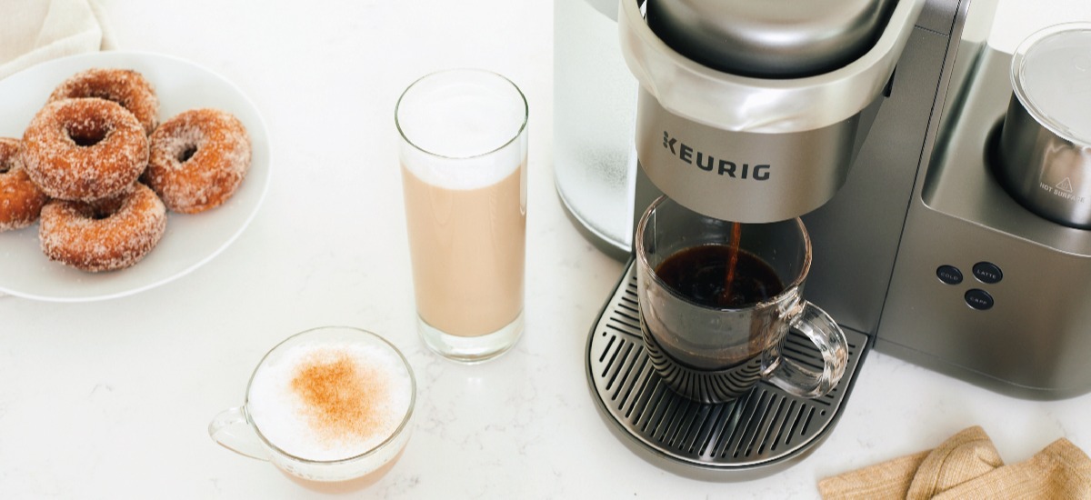 Keurig K-Elite Brushed Slate Single Serve Coffee Maker Milk Frother for Hot  and Cold Milk Foam