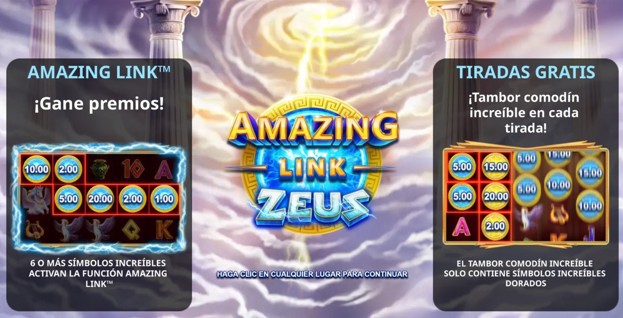 Tragamonedas Amazing Link Zeus Inicio 