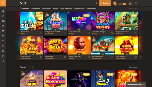 Juegos Sol Casino Perú 