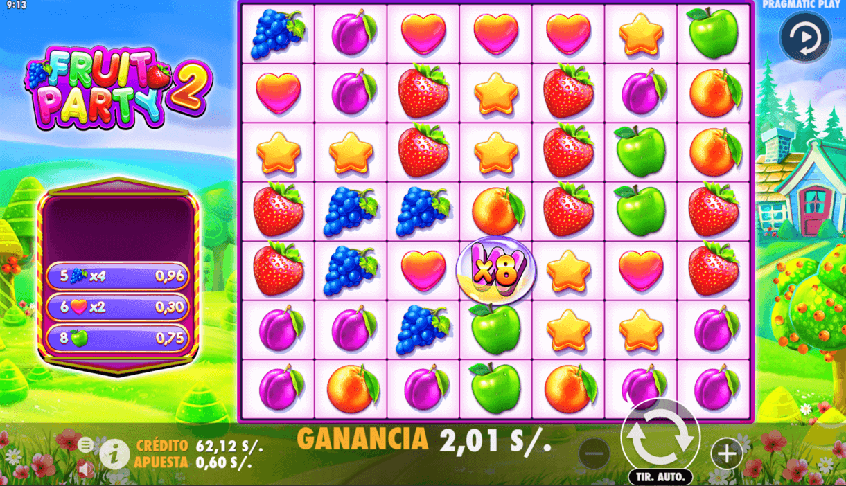 Fruit Party Tabla de pagos