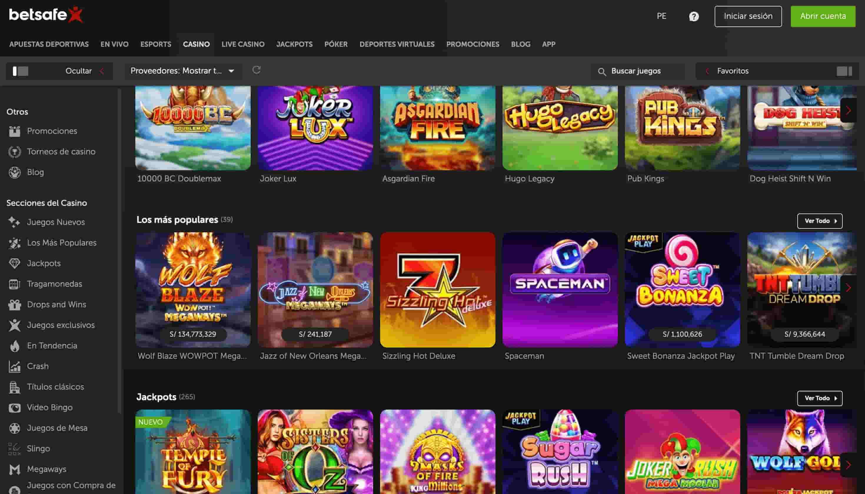 Betsafe Juegos