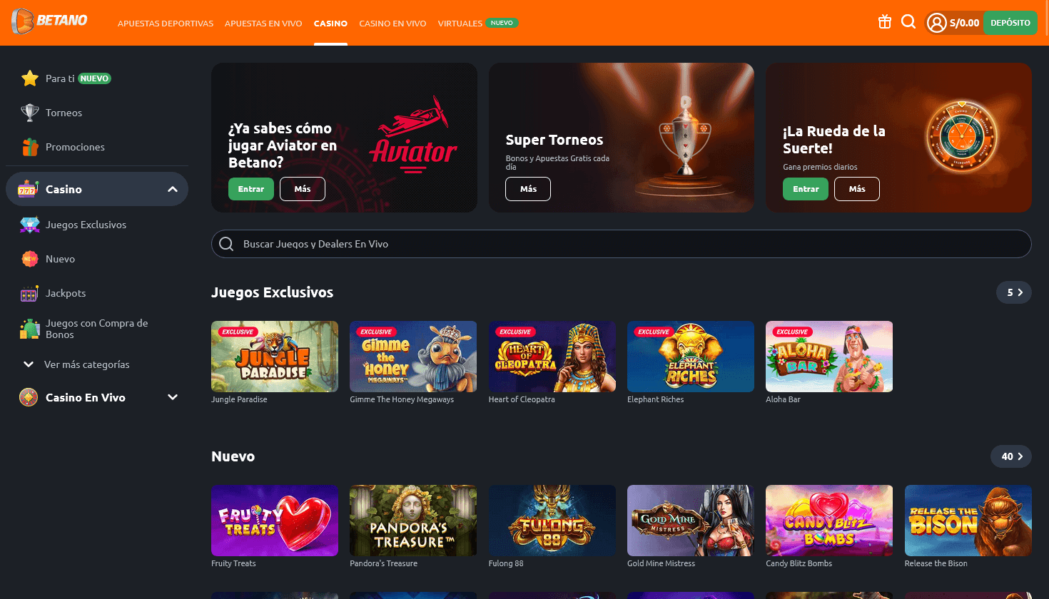 Betano homepage