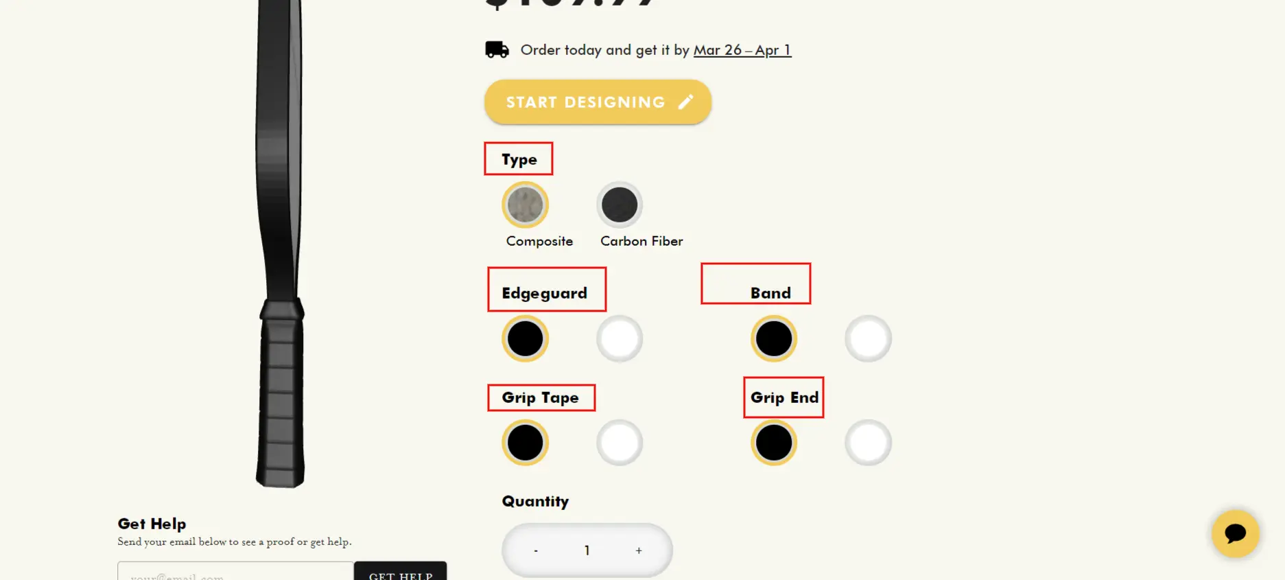 place your custom pickleball paddle order on Dinks website
