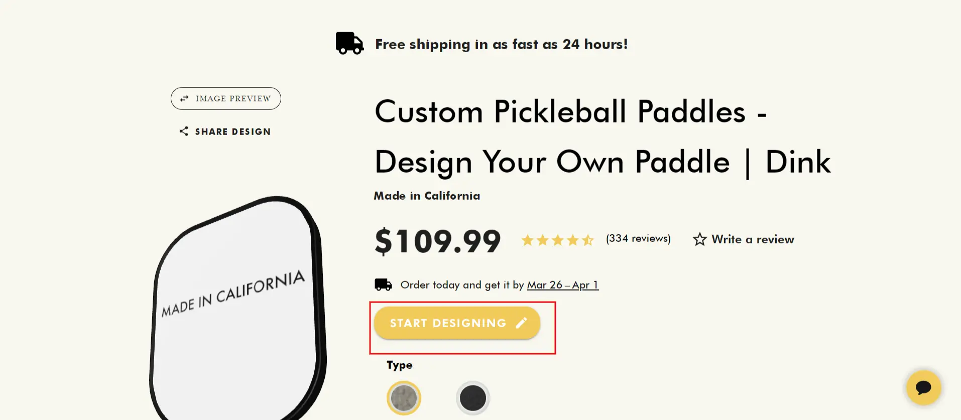 Dinks custom pickleball paddles page