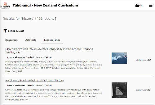 Search results for 'history' on Tāhūrangi - New Zealand Curriculum.