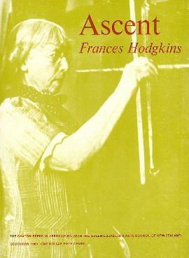 Cover of the journal 'Ascent' showing a photo of Frances Hodgkins.