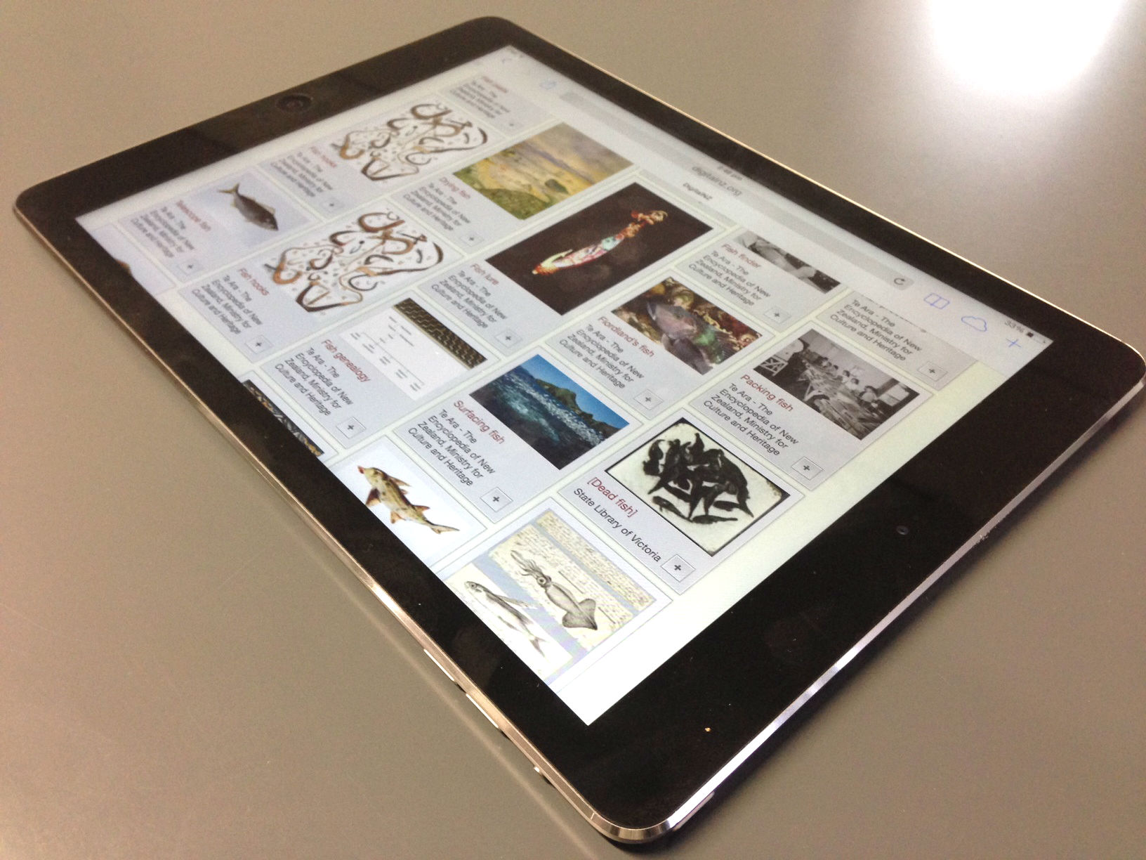 An iPad with showing the DigitalNZ website. An iPad with showing the DigitalNZ website.