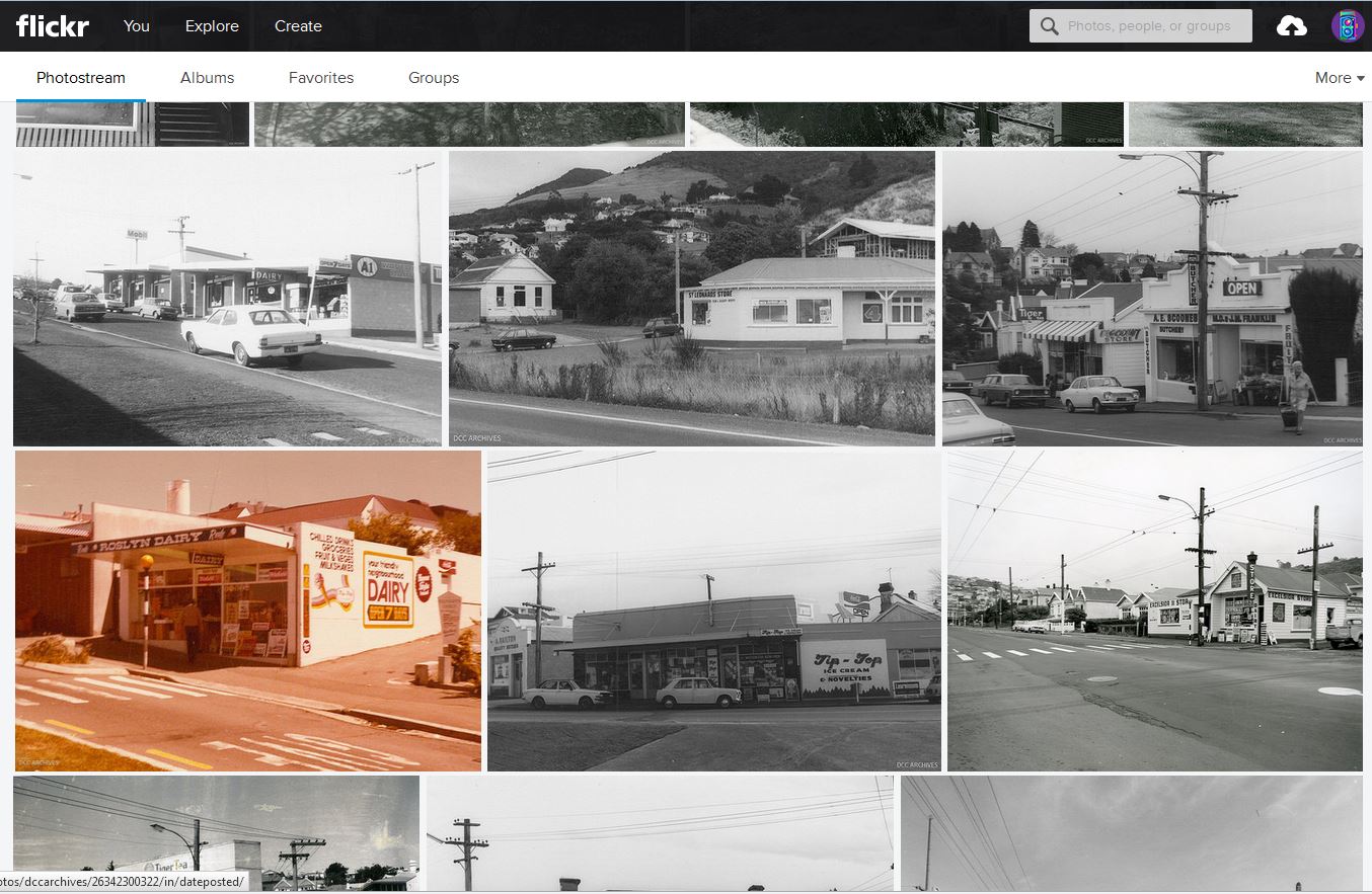 A Flickr collage of photos of suburban streets.