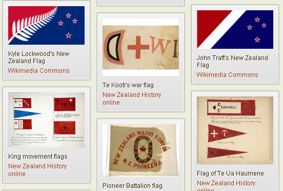 Thumbnail images of flags.