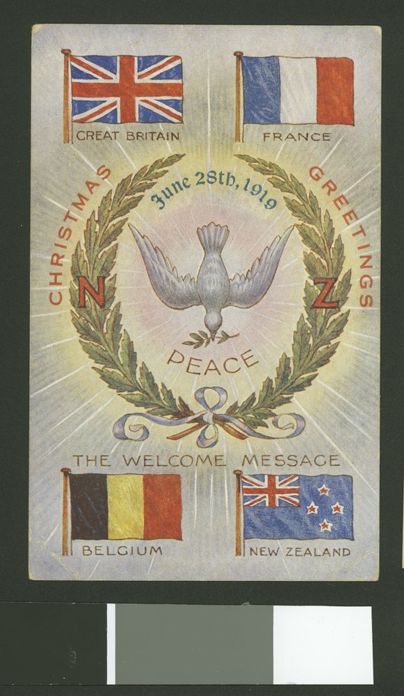 Postcard Celebrating The End Of World War I