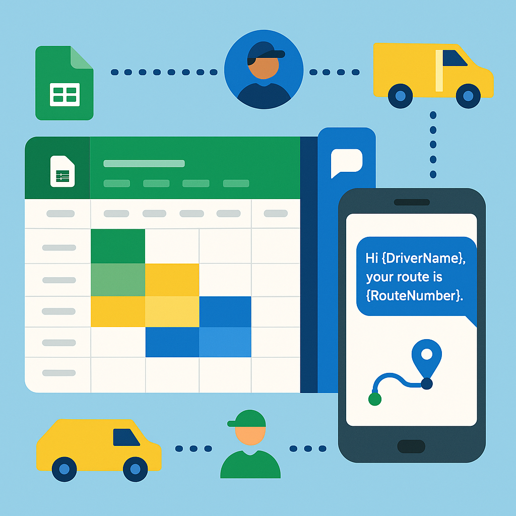 How to Manage Driver Schedules & Route Assignments with SMS & Google Sheets