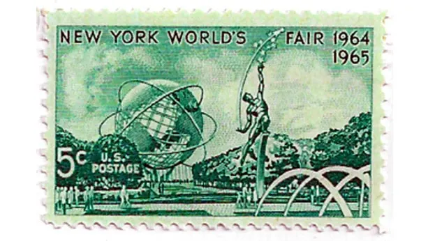 Stamp from 1964 for New York world's fair.