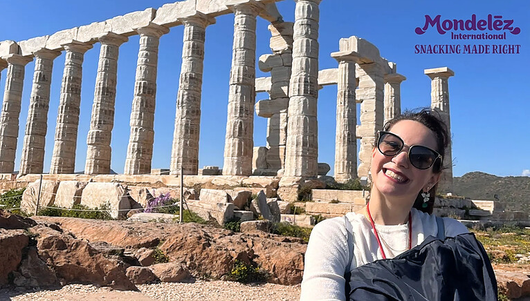 Dionysia with the temple in the background