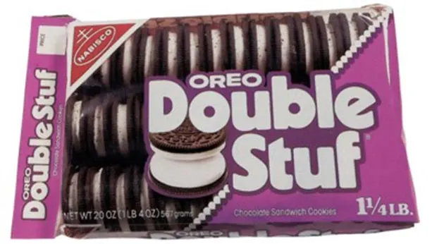 Double stuf Oreo cookie box from 1974