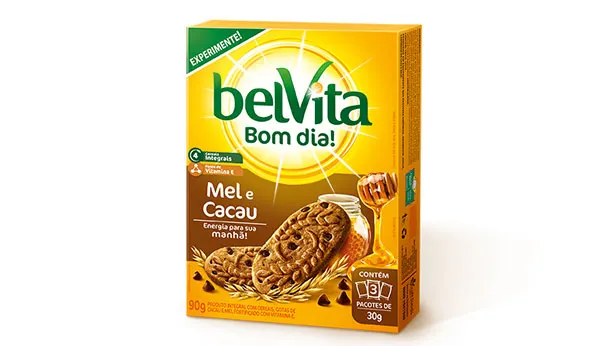 Box of Belvita snack - Honey and chocolate flavour.