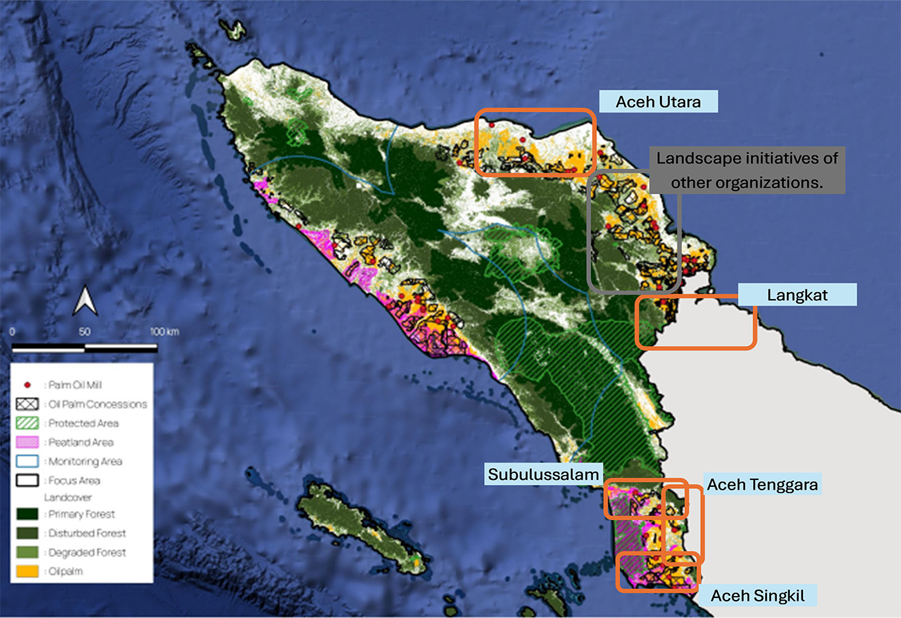 Forest Footprint Aceh, Indonesia map