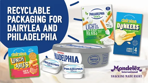 Recyclable packing for Dairylea and Philadelphia