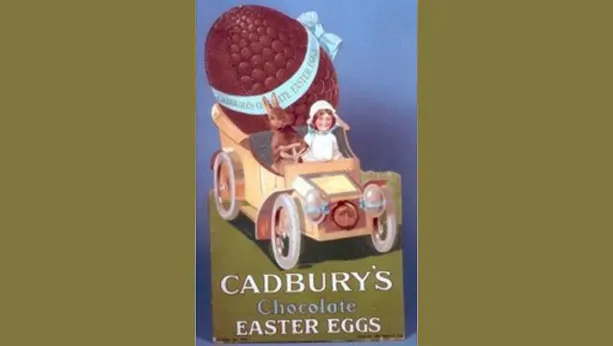 Box of Cadbury's chocolate Easter eggs from 1875.