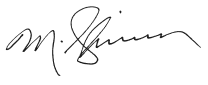 Signature of Michael Skinner