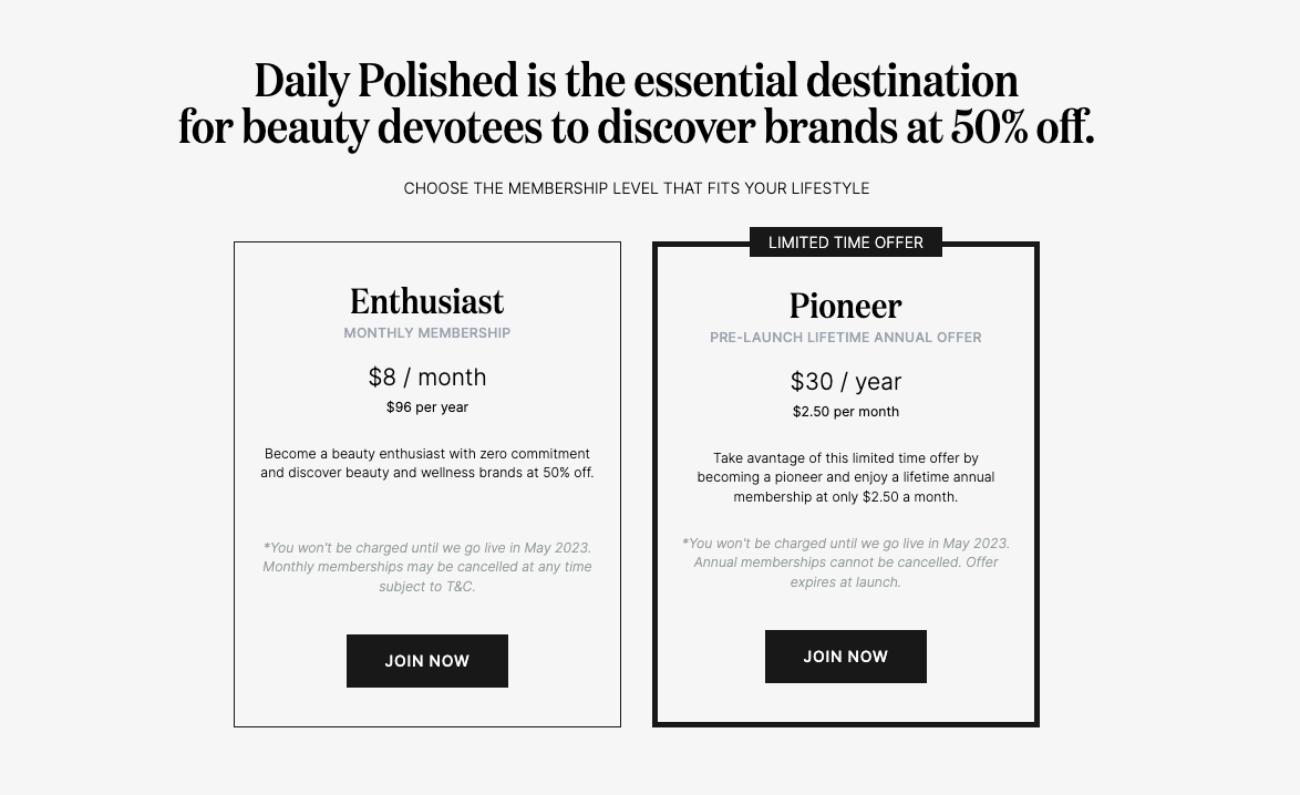 Daily Polished - Pricing