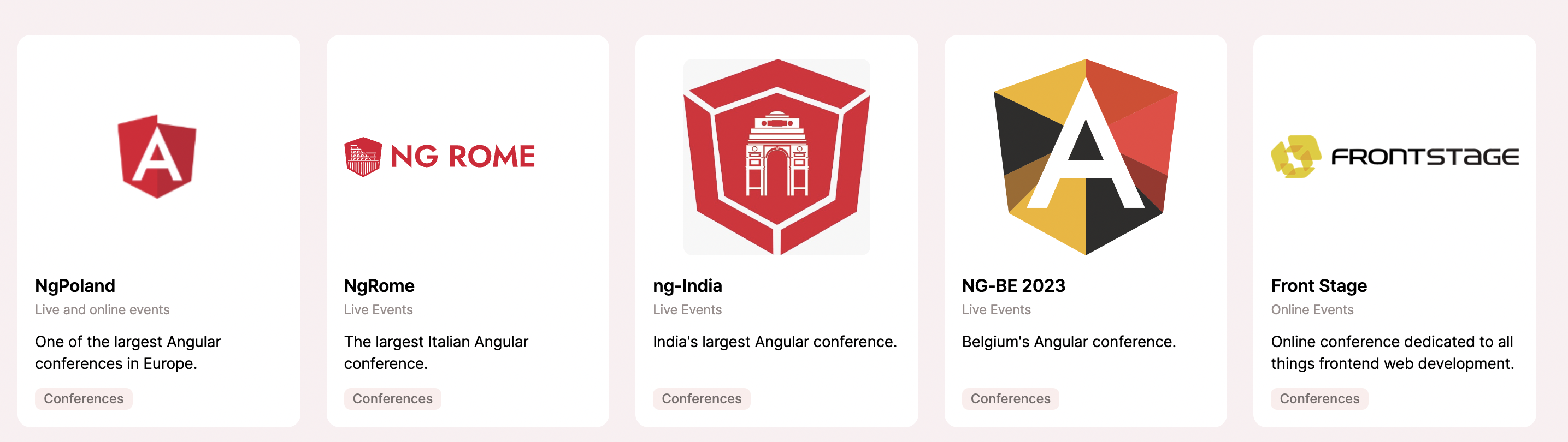 Angular conferences 