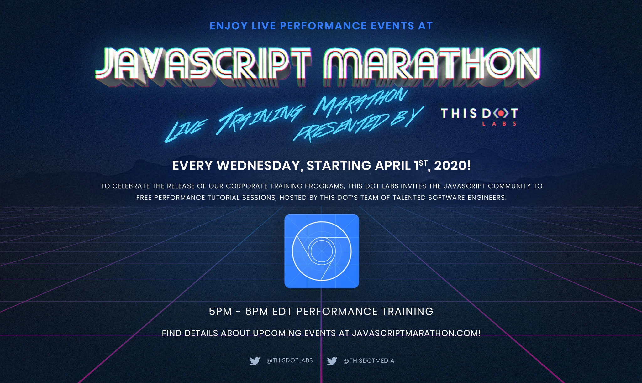 Free Web Performance Trainings: The JavaScript Marathon hosted by This Dot Labs cover image