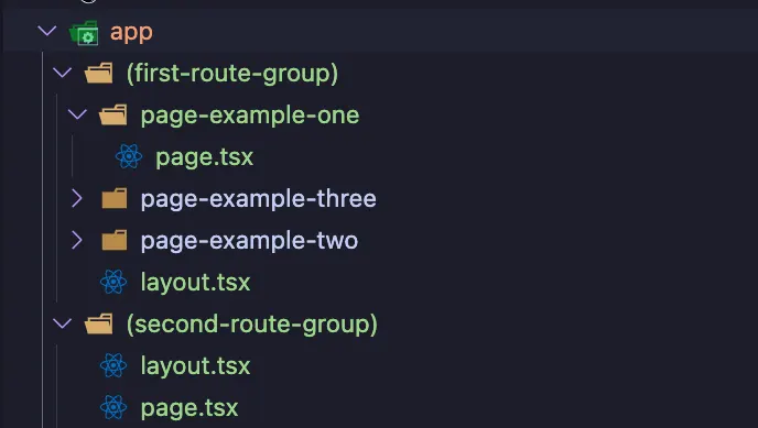 create some Route groups